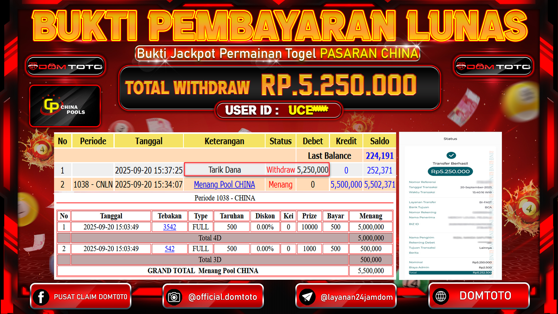 JACKPOT TOGEL PASARAN CHINA POOLS 20 SEPTEMBER 2025